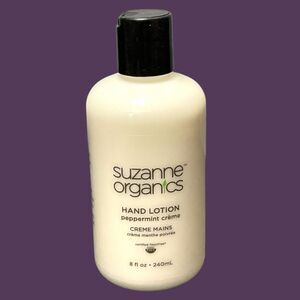 Suzanne Organics Hand Lotion Peppermint Creme 8oz Suzanne Somers NEW Sealed